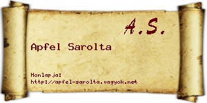 Apfel Sarolta névjegykártya